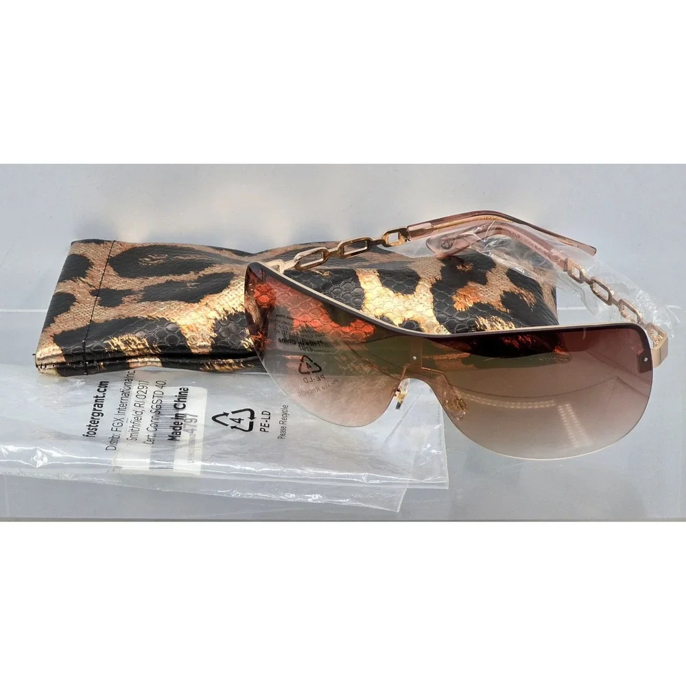 Sofia Vergara x Foster Grant Veronica Shield Sunglasses Womens OS Rose Gold -New